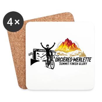 Orcieres-Merlette Summit Finish Victory Tee - Coasters (set of 4) - white - Front