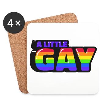 Little Gay Bunt - Untersetzer (4er-Set) - Weiß - Vorne