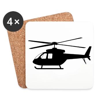 Helicopter - Coasters (set of 4) - white - Front