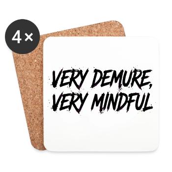 Très réservé, très attentif. - Dessous de verre (lot de 4) - blanc - Devant