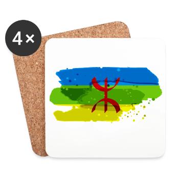 Amazigh-Flagge - Untersetzer (4er-Set) - Weiß - Vorne