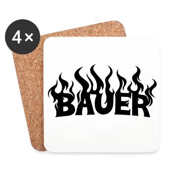 Bauer 2 - Untersetzer (4er-Set) - Weiß - Vorne