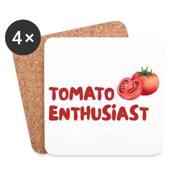Tomato Enthusiast Graphic Tee - Untersetzer (4er-Set) - Weiß - Vorne