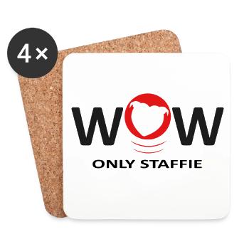 Staffies wow - 040 - Untersetzer (4er-Set) - Weiß - Vorne