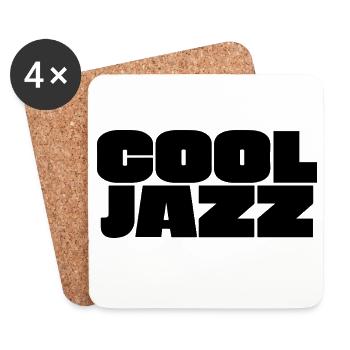 Bold Cool Jazz logo - Coasters (set of 4) - white - Front