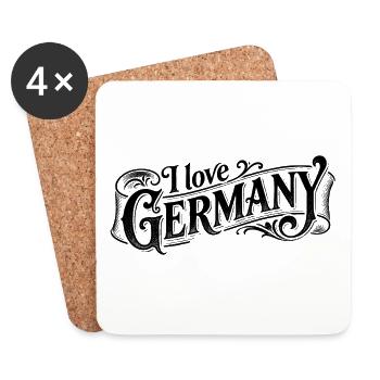 I love Germany Logo - Coasters (set of 4) - white - Front