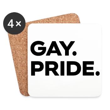 GAY Pride | LGBT | Love instead of hate - Coasters (set of 4) - white - Front