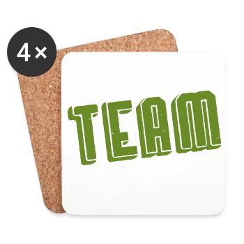Team - Untersetzer (4er-Set) - Weiß - Vorne