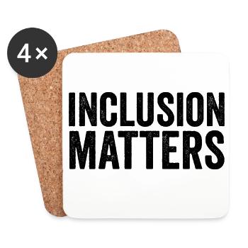 Inclusion is important – Special education – Freundli - Coasters (set of 4) - white - Front