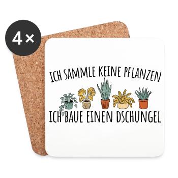 Gärtnern Ich sammle keine Pflanzen - Untersetzer (4er-Set) - Weiß - Vorne