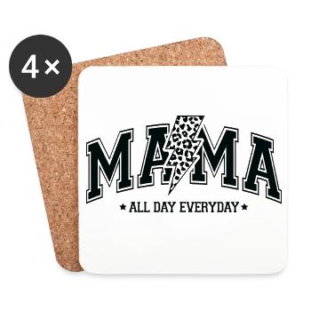 Mama All Day - Coasters (set of 4) - white - Front