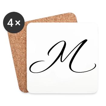 Name mit Anfangsbuchstabe M Mia Matteo - Untersetzer (4er-Set) - Weiß - Vorne