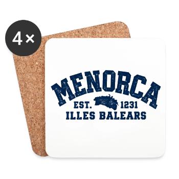 Menorca - Insel - Mittelmeer - Spanien - Balearen - Untersetzer (4er-Set) - Weiß - Vorne