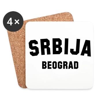 BEOGRAD Belgrad Belgrade Serbien Serbia - Untersetzer (4er-Set) - Weiß - Vorne