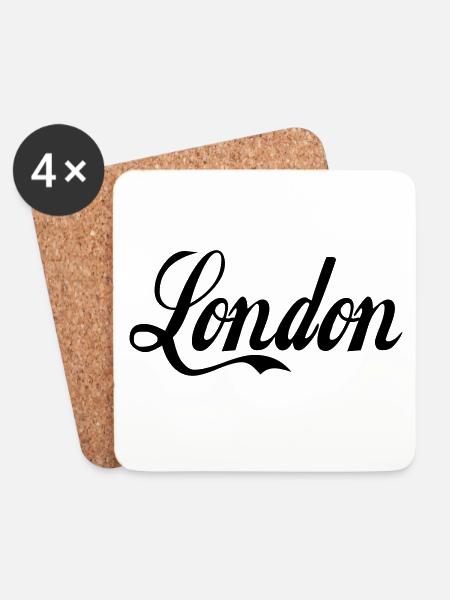 london - Coasters (set of 4) - white
