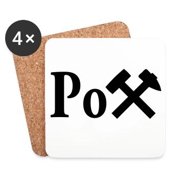 Der Pott - Untersetzer (4er-Set) - Weiß - Vorne