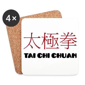 Tai Chi Chuan - Untersetzer (4er-Set) - Weiß - Vorne