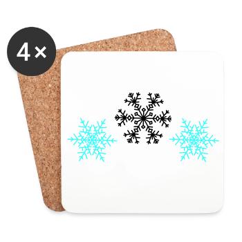 Schneeflocken - Untersetzer (4er-Set) - Weiß - Vorne