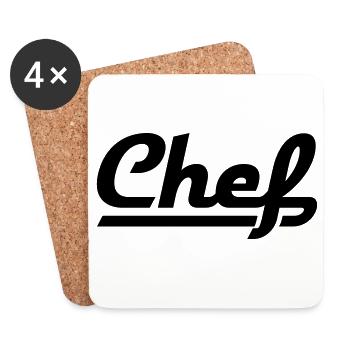 Chef - Untersetzer (4er-Set) - Weiß - Vorne