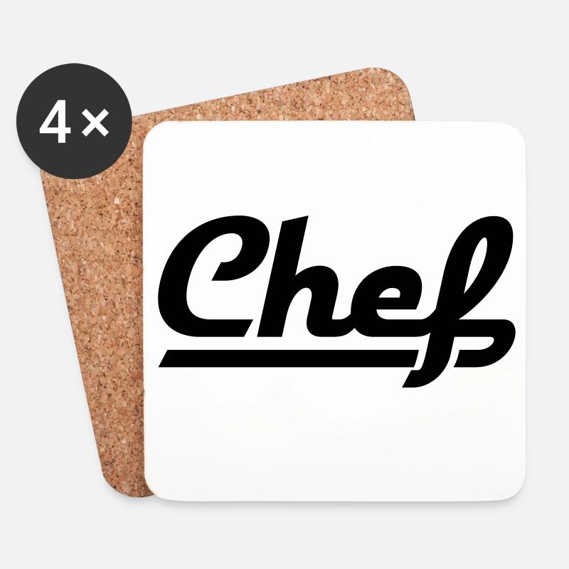 Chef - Untersetzer (4er-Set) - Weiß