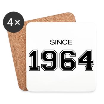 1964 Geburtstagsgeschenk - Untersetzer (4er-Set) - Weiß - Vorne