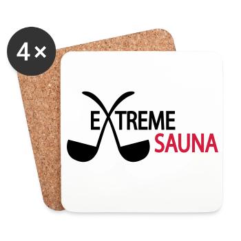 2541614 15524168 sauna - Coasters (set of 4) - white - Front