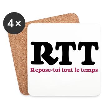 RTT - Rest all the time - Coasters (set of 4) - white - Front