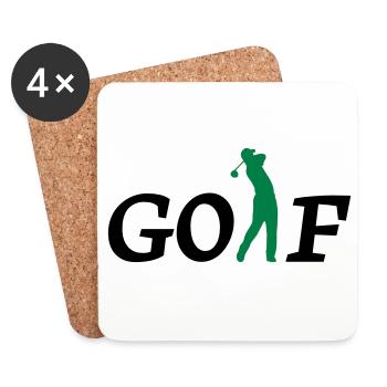 golf sport - Dessous de verre (lot de 4) - blanc - Devant