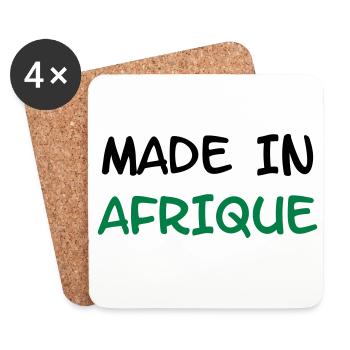 Made in AFRIQUE ! - Dessous de verre (lot de 4) - blanc - Devant