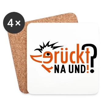 Verrückt ! 2farbig individualisierbar - Untersetzer (4er-Set) - Weiß - Vorne