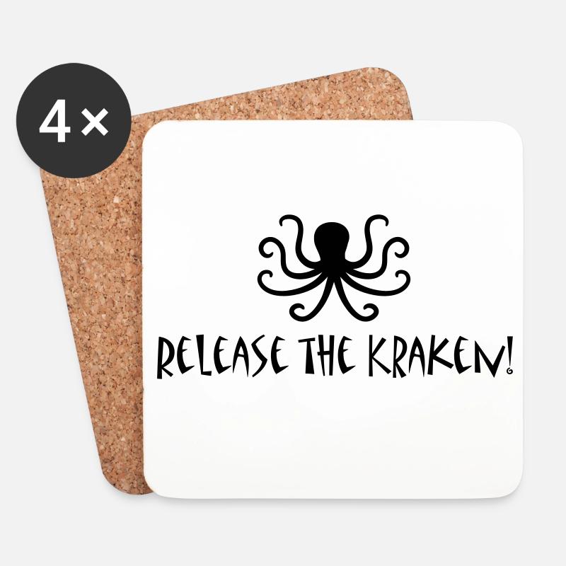Release the Kraken - Untersetzer (4er-Set) - Weiß