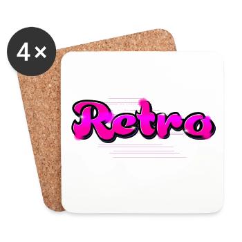 Retro - Coasters (set of 4) - white - Front