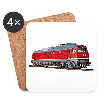 Diesel locomotive class 232 - Coasters (set of 4) - white - Front