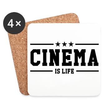 Cinema is life - Coasters (set of 4) - white - Front