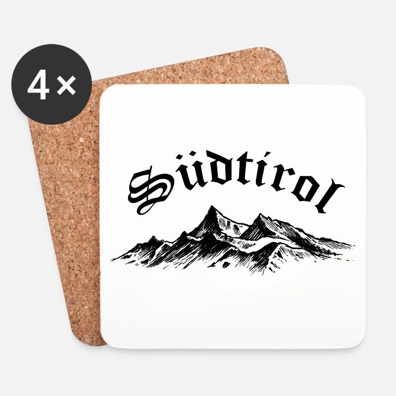 Südtirol - Untersetzer (4er-Set) - Weiß