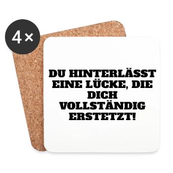 Lustiger Spruch - Untersetzer (4er-Set) - Weiß - Vorne