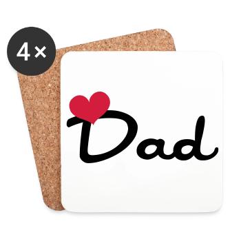 Dad - Coasters (set of 4) - white - Front