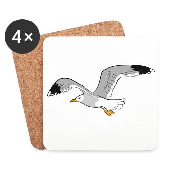 moewe vogel strand - Untersetzer (4er-Set) - Weiß - Vorne
