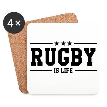 Rugby - Coasters (set of 4) - white - Front