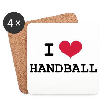 I Love Handball - Coasters (set of 4) - white - Front