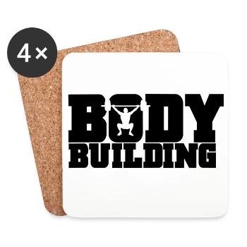 bodybuilding - Untersetzer (4er-Set) - Weiß - Vorne