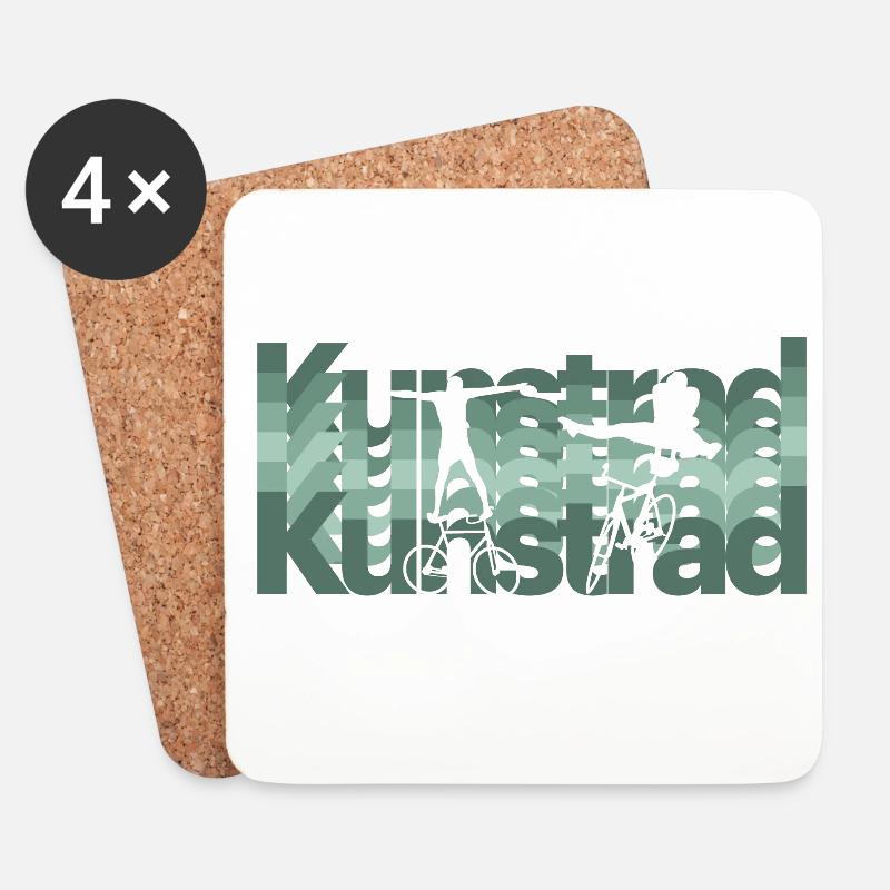Kunstrad, Kunstradfahren, Hallenradsport - Untersetzer (4er-Set) - Weiß