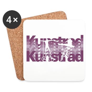 Kunstrad, Kunstradfahren, Hallenradsport - Untersetzer (4er-Set) - Weiß - Vorne