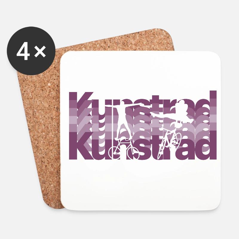 Kunstrad, Kunstradfahren, Hallenradsport - Untersetzer (4er-Set) - Weiß