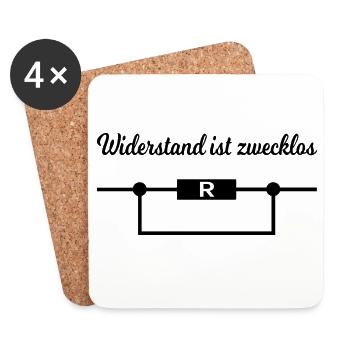 Widerstand ist zwecklos. - Untersetzer (4er-Set) - Weiß - Vorne