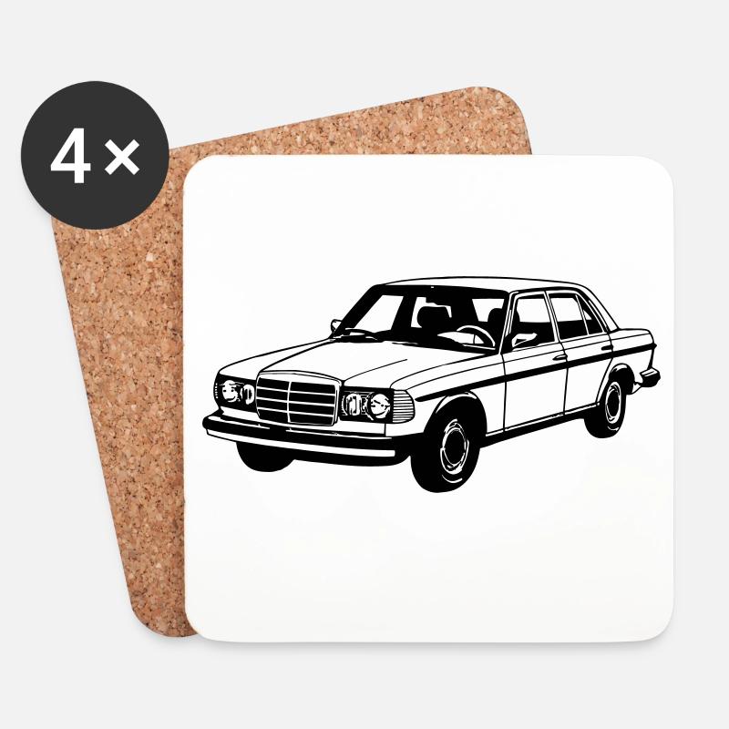 MB W123 , Youngtimer / Oldtimer ...(25) - Untersetzer (4er-Set) - Weiß