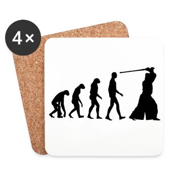 Kendo / Kendoka / Art Martial / Sword - Dessous de verre (lot de 4) - blanc - Devant