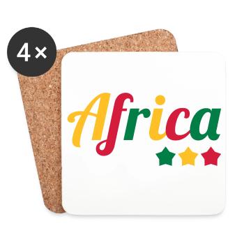 Africa / Africain / Afrique / Africain - Dessous de verre (lot de 4) - blanc - Devant
