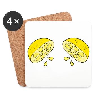 Citrus Drops Duo - Coasters (set of 4) - white - Front