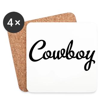 cowboy - Coasters (set of 4) - white - Front
